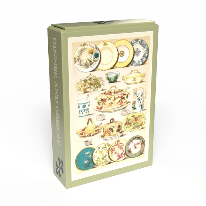 DINNER AND DESSERT CHINA 99 pcs vintage minipuzzle for wholesale by Penny Puzzle