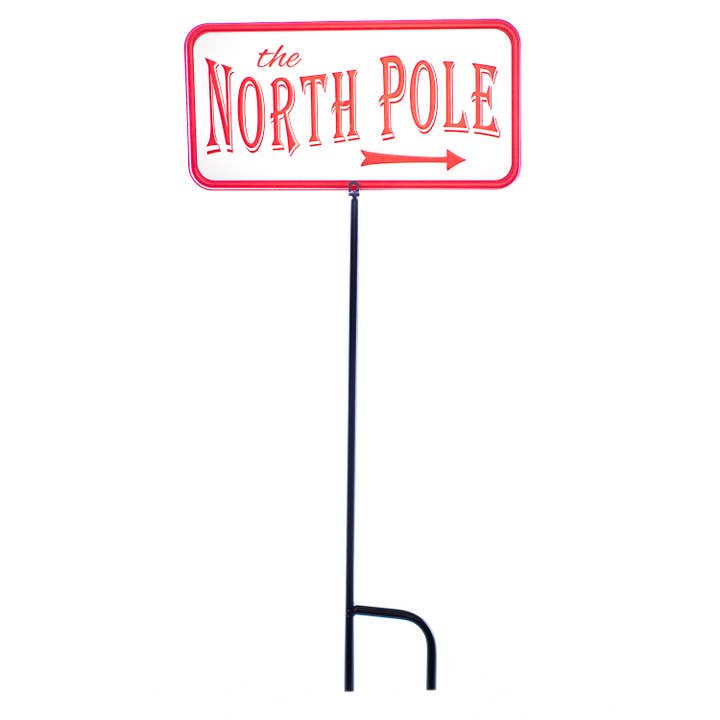 The North Pole Yard Stake for wholesale by Oak Street Wholesale