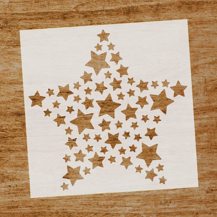 Pochoir Star Star pour la vente par Evyre Scrapbooking