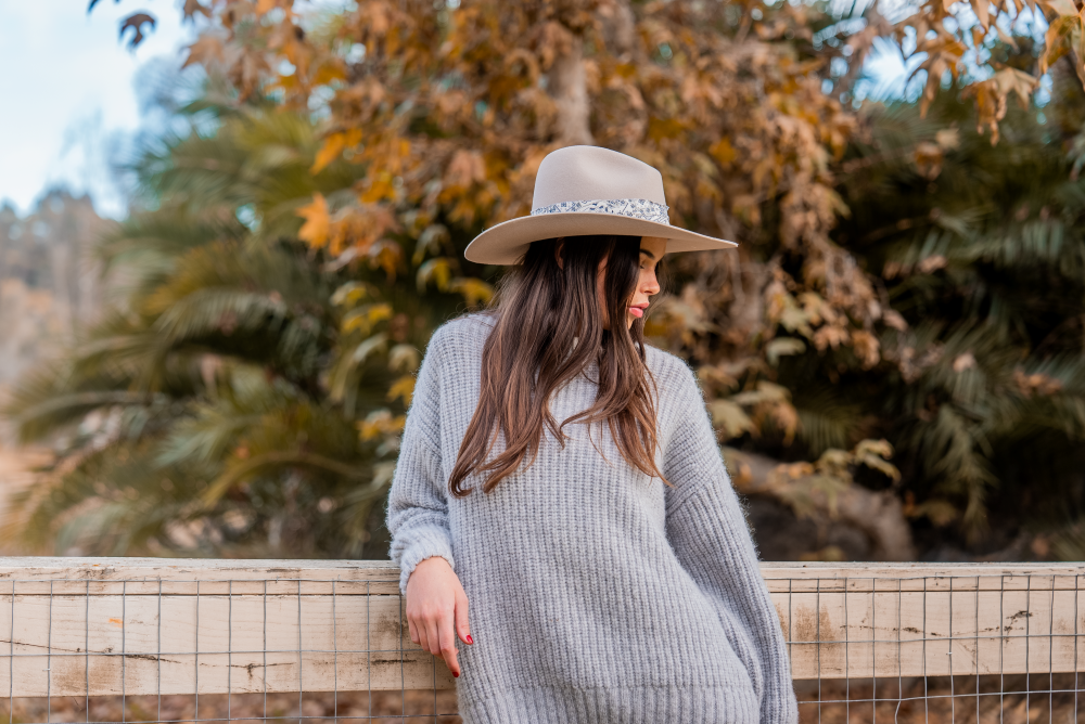 Peter Grimm - Wholesale Fedora - Unisex - Gus Austrailian Virgin Wool Felt Bandana Band Wide Brim Hat3