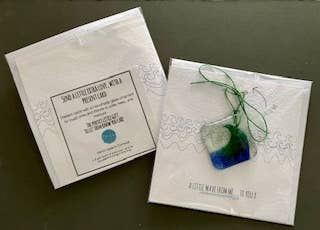 Dreya Glass - Wholesale Everyday Greeting Card - A Little Wave - Greeting Card With Fused Glass Gift2