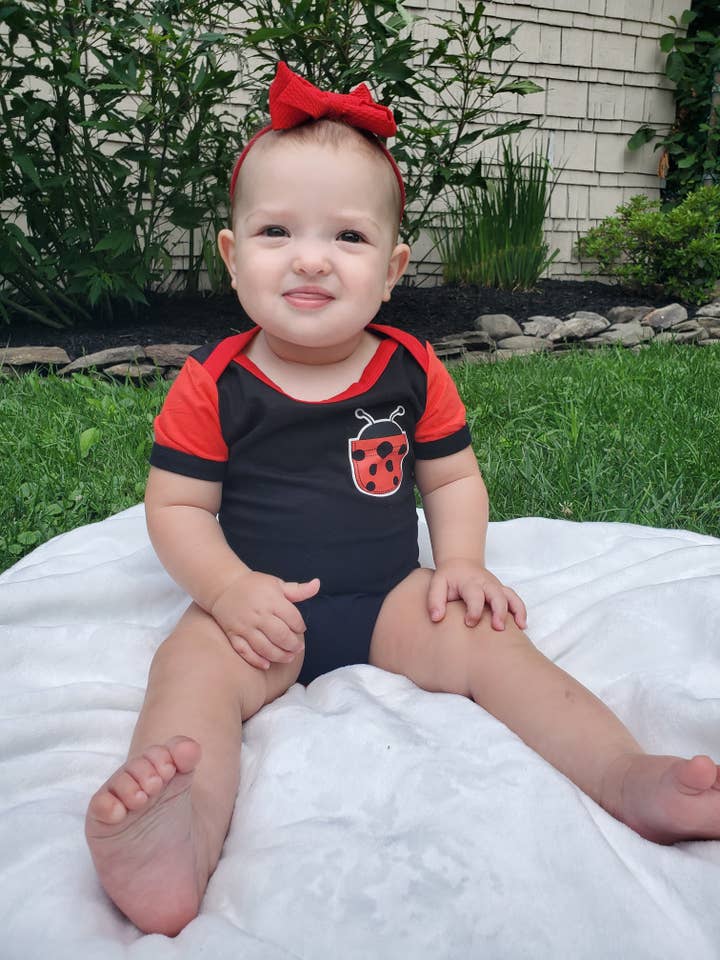 Ladybug Baby Bodysuit for wholesale by Doodle Pants