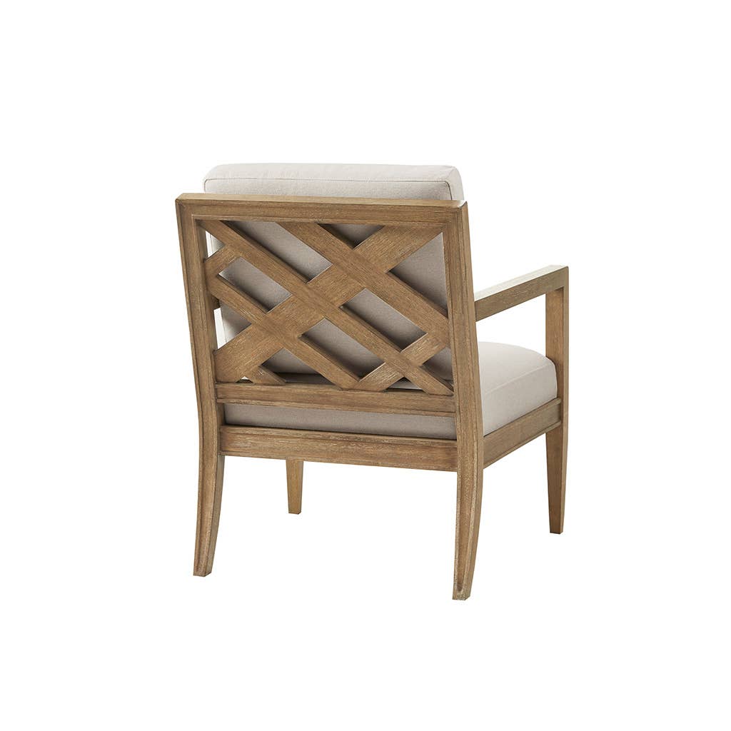 Olliix - Wholesale Chair - Modern Farmhouse Reclaimed Wood Accent Chair, Cream *4