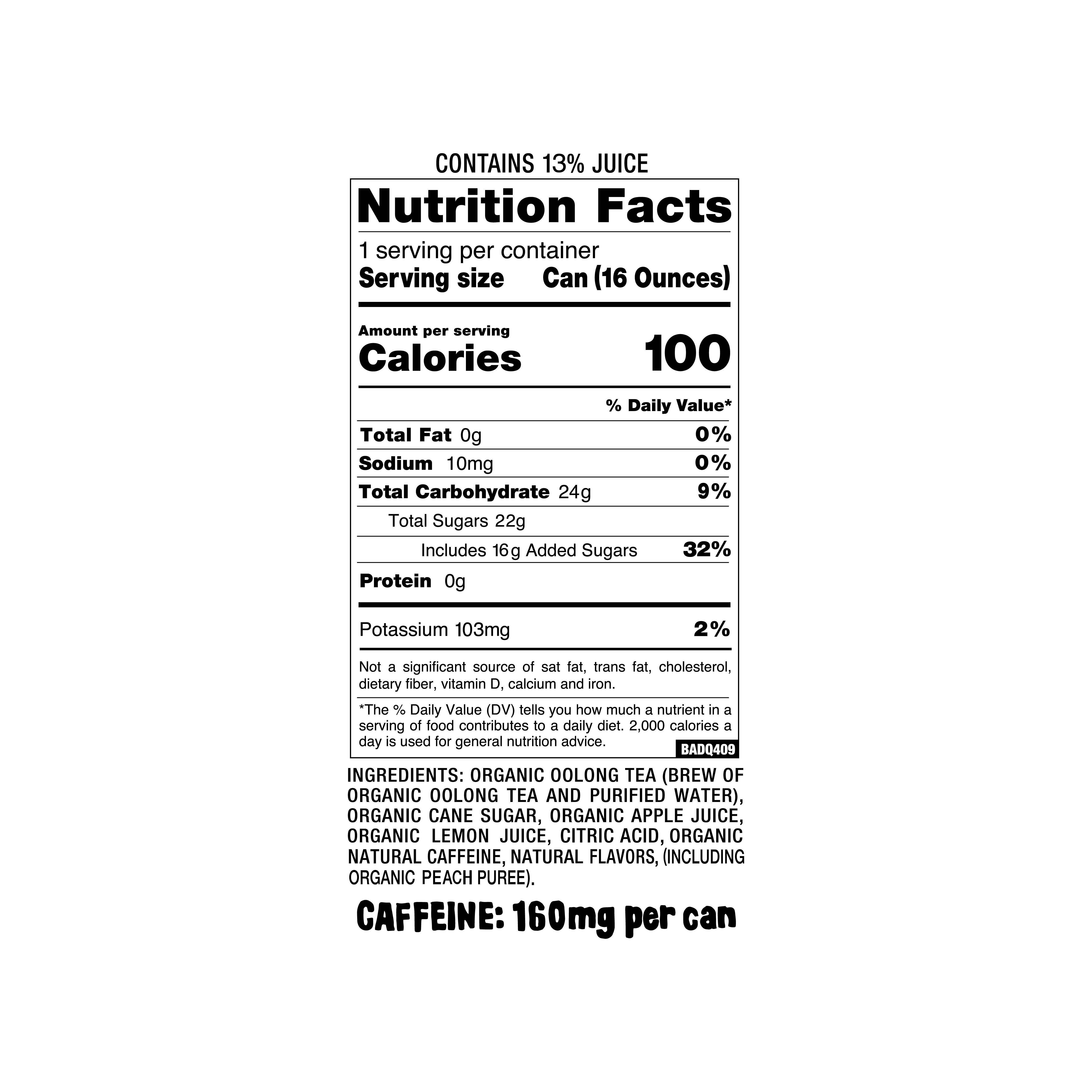 Weird Beverages - Wholesale Iced Tea - Organic White Peach Oolong Iced Tea 12pk of 16oz Cans7