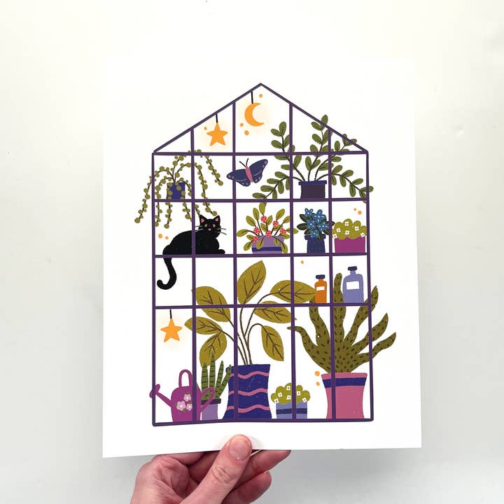 Magical Greenhouse Art Print for wholesale by Keegsie Designs
