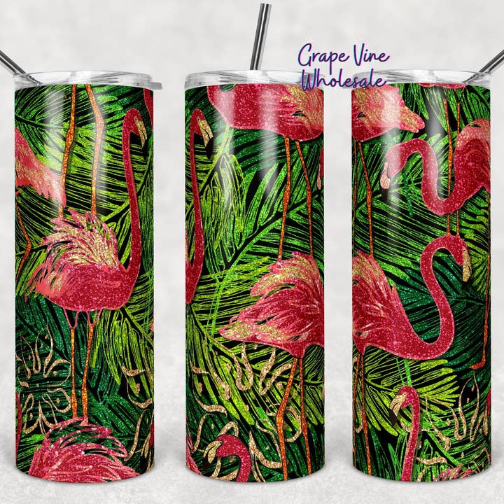Fancy Flamingo Burst 20oz Beker voor wholesale door GrapeVineWholesale