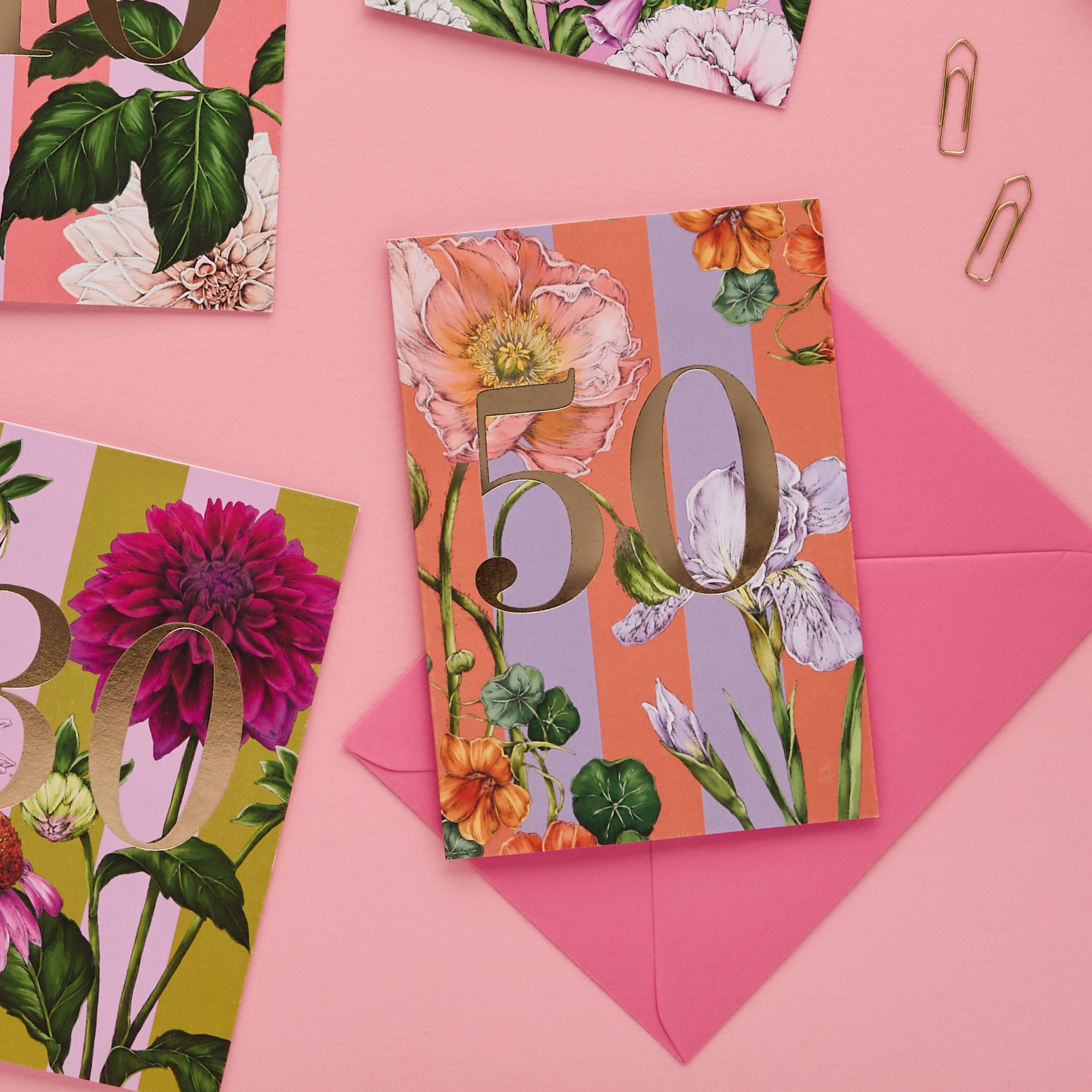 Catherine Lewis Design – wholesale Birthday card – Age Milestone Collection - 50 - Birthday Card3