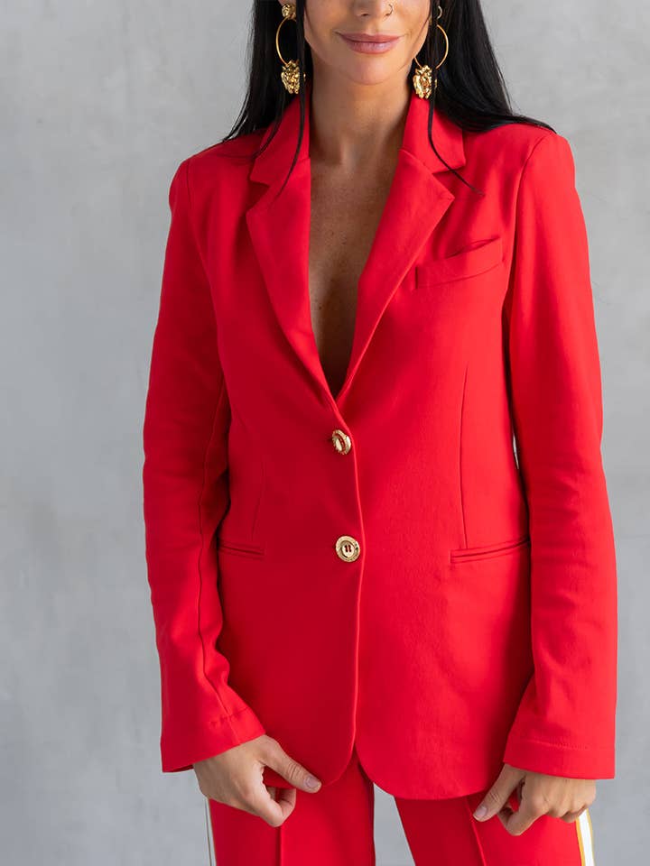 Morrison Interlock Blazer Körsbärsbomb för wholesale av Care Tucker