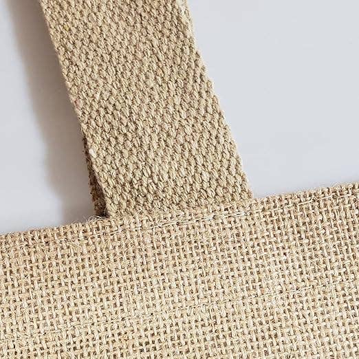 Alo Organic International - Wholesale Tote bag – Unisex - Jute/Burlap Tote Bags with Cotton Handles 22" x 14" x 6"3