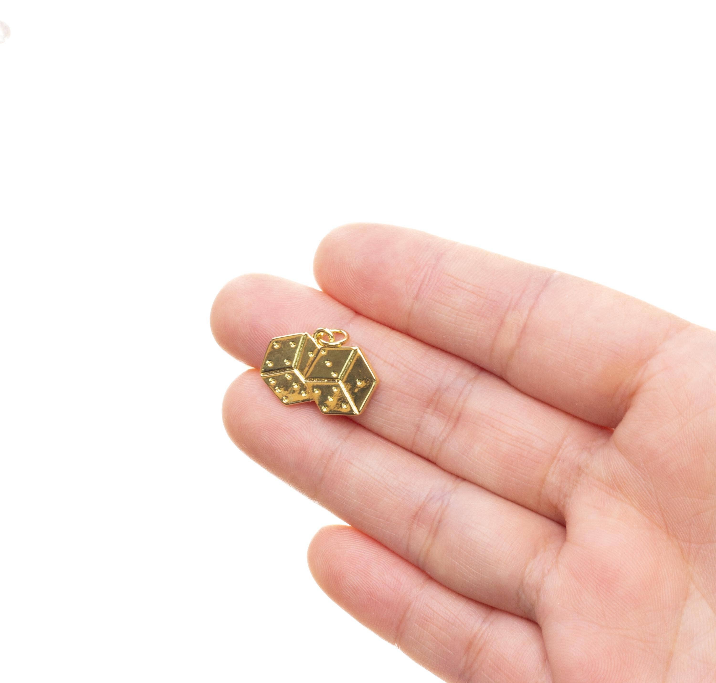 Jewel Pledge – wholesale Individual charm/pendant – Double Dice Charm for Necklace and Jewelry Making CPG23513