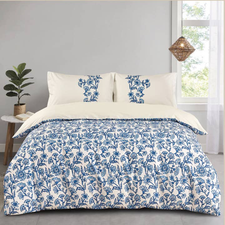 Home 5-Piece Comforter Set - 200TC Cotton, Includes Shams and Decorative Cushions for wholesale by Textile City