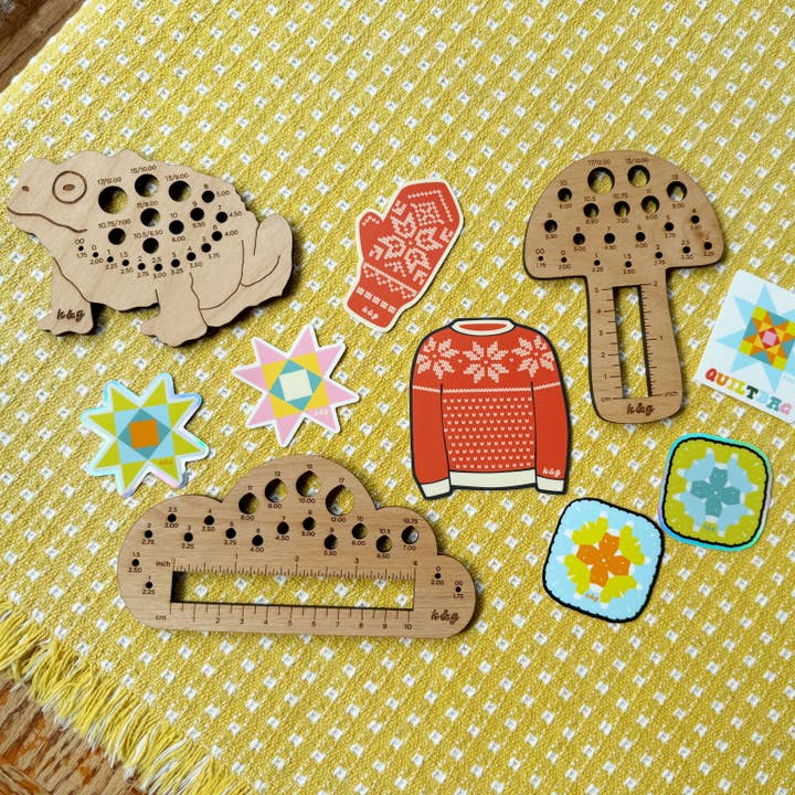 Knit & Gather - Wholesale Sticker - Crochet Granny Square Sticker2