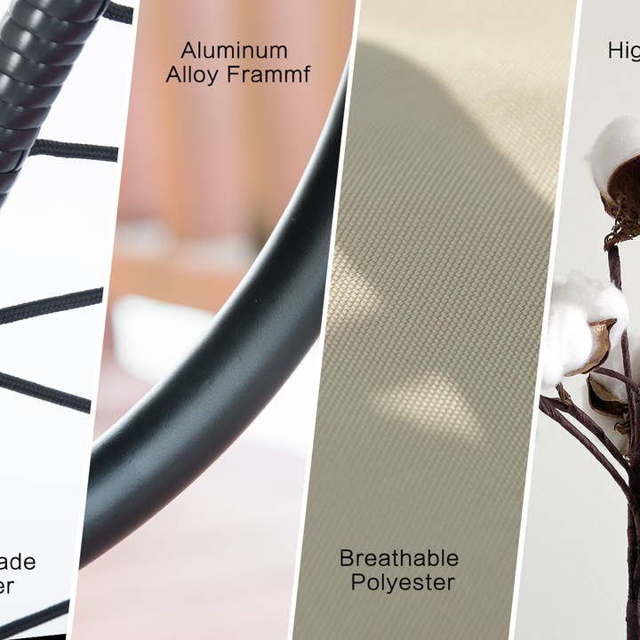 39F Inc. - Wholesale Egg Chair - Beige Wicker Hanging Egg Chair with Stand for Indoor Outdoor12