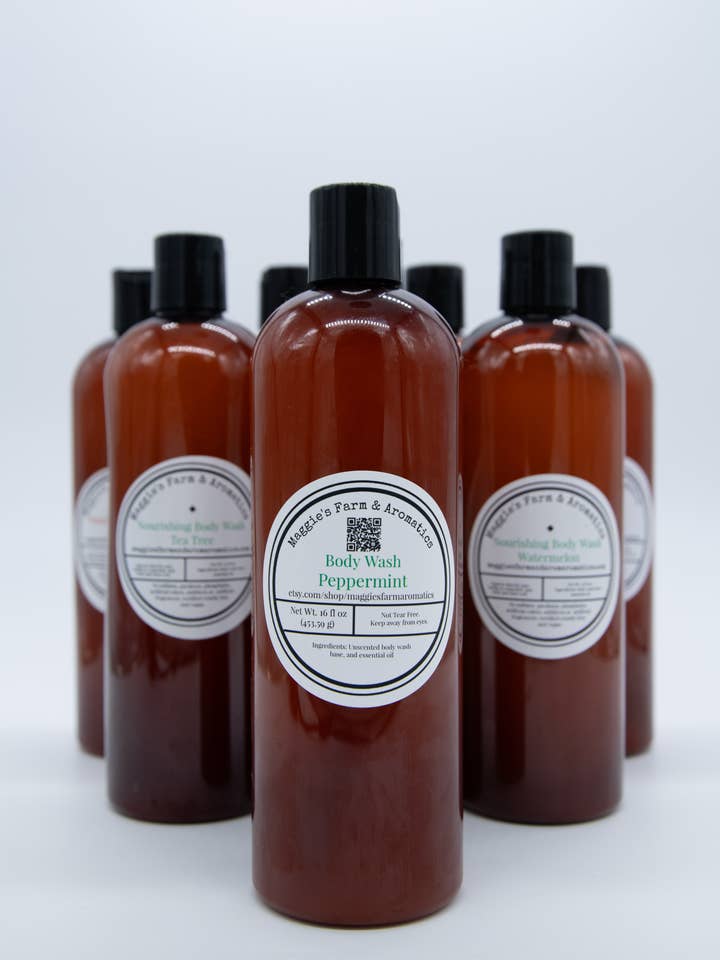 Nourishing body wash with essential oils for wholesale by Maggie's Farm & Aromatics