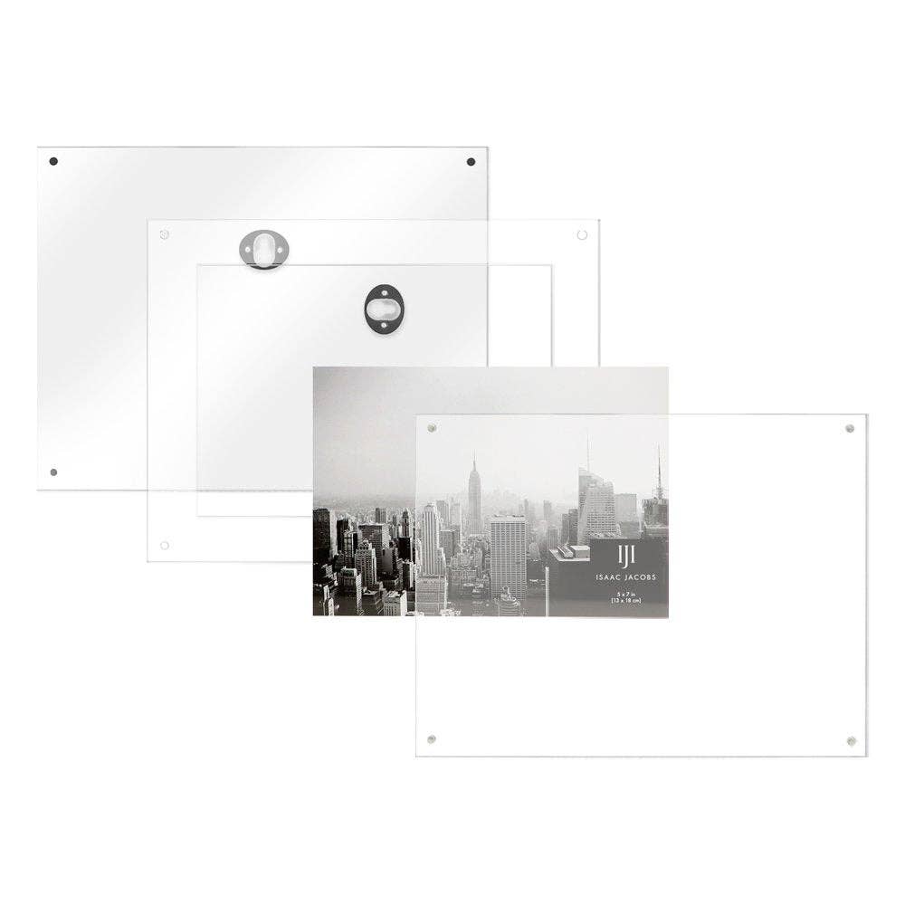 Isaac Jacobs International – wholesale Picture frame – Isaac Jacobs Wall-Mountable Clear Acrylic Picture Frame14