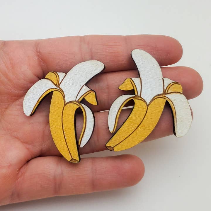 Banana Studs for wholesale by Quirky Bird