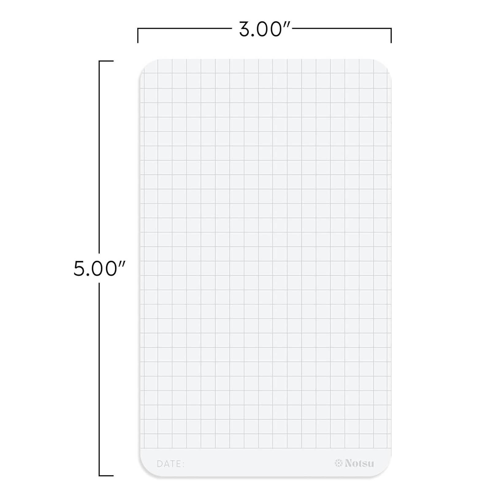 Notsu - Wholesale Stationery/Notecard Set - Graph Grid Note Cards (50 ct) | Thick Graphing Index Cards3