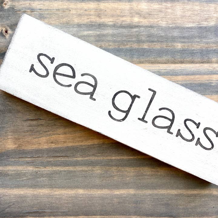 Anchored Soul Designs - Wholesale Sign - Sea Glass Sign, beachcombing decor, coastal home, seashell6