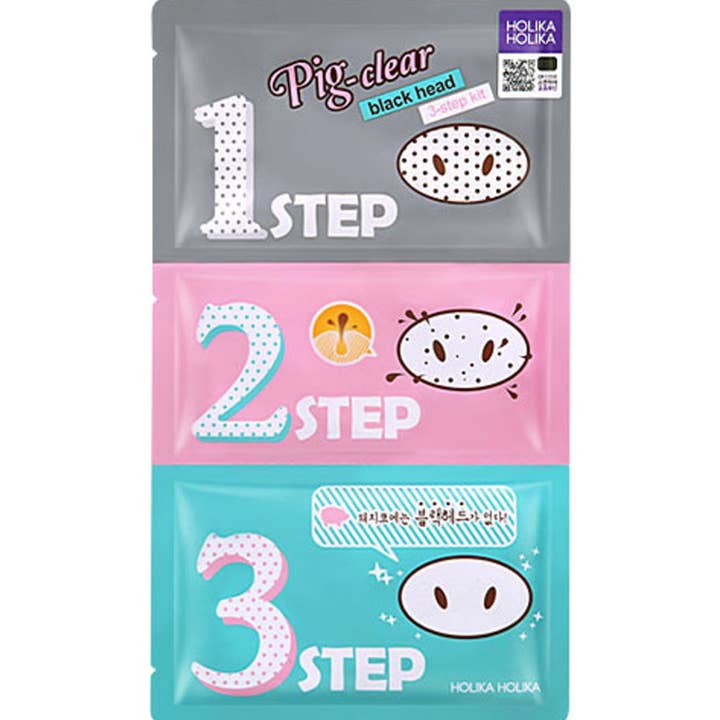 HOLIKA HOLIKA Pig Nose Clear Blackhead 3 Step Kit 1 EA for wholesale by Glowiss