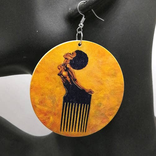 AfricanFabs - Wholesale Dangle Earrings - Africa inspired earrings | Afro Comb0