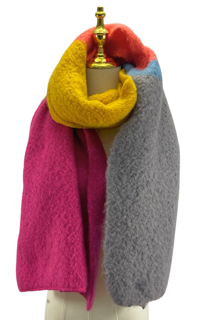 Fashion Scarf World - Wholesale Scarf - Women's - Block Colour Diagonal Edge Wool Scarf9