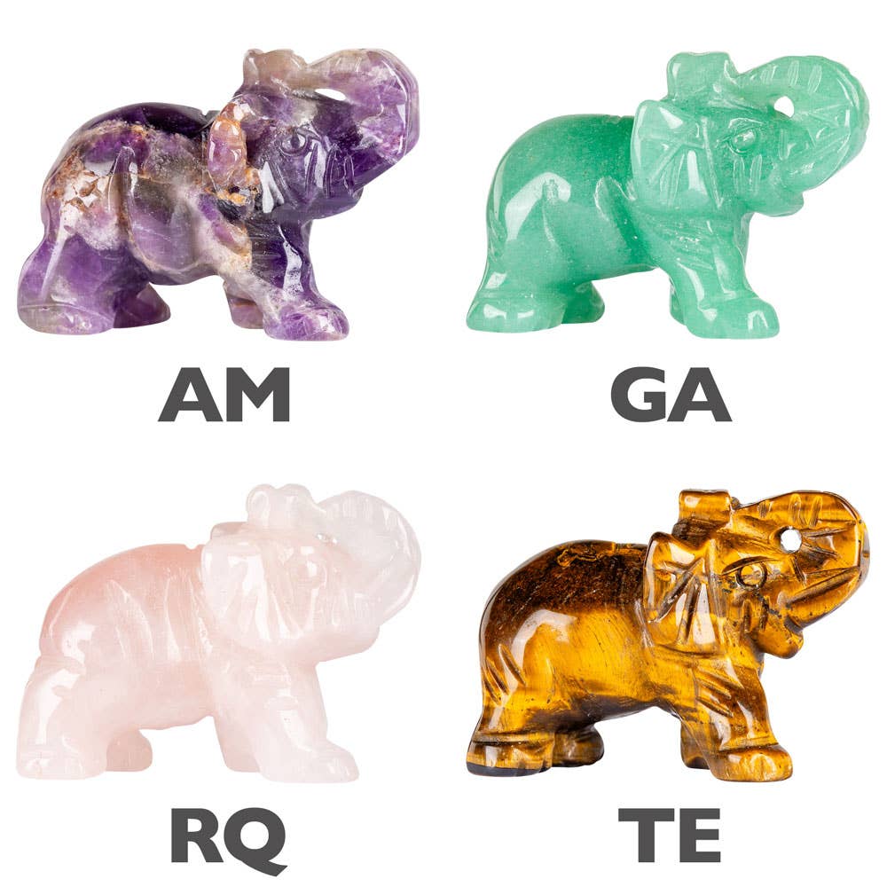Benjamin International – wholesale Decorative figurine – CARVED GEMSTONE ELEPHANTS3