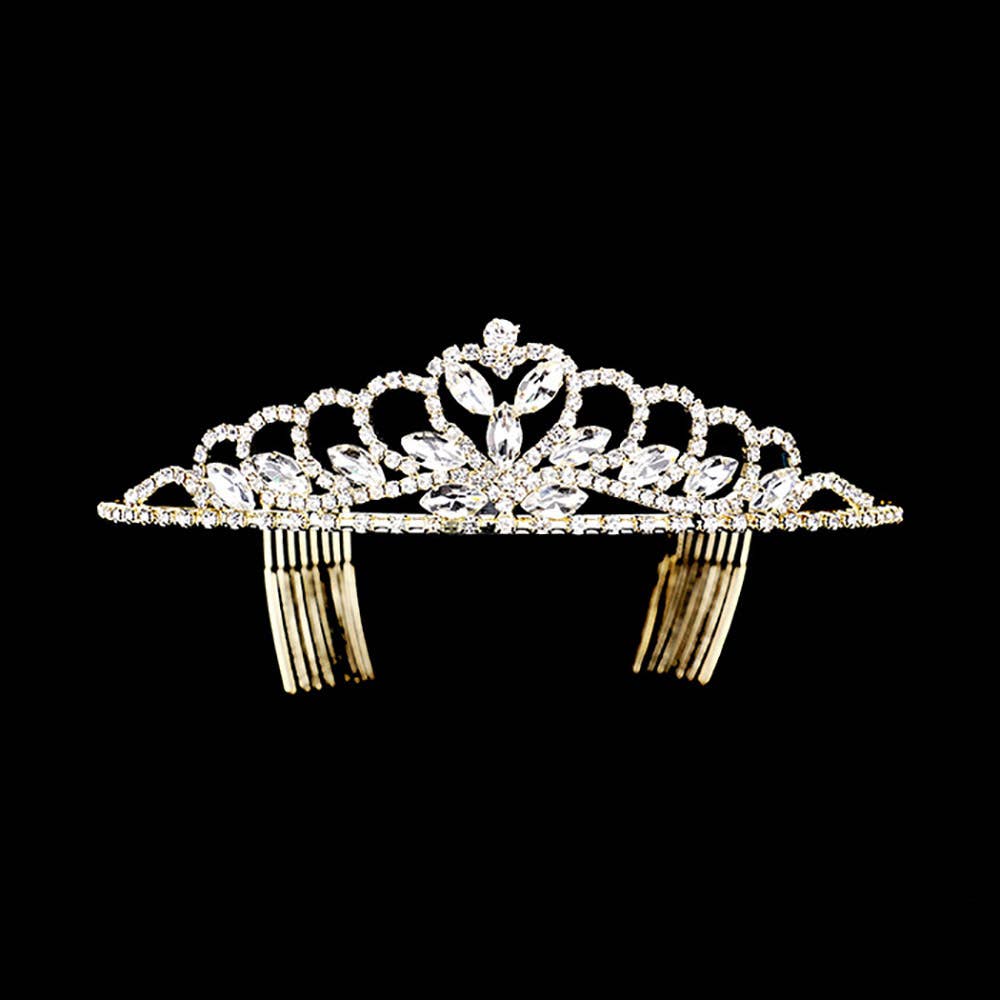 Sensibling Corp. - Wholesale Tiara - Women's - Marquise Crystal Detail Rhinestone Princess Tiara3