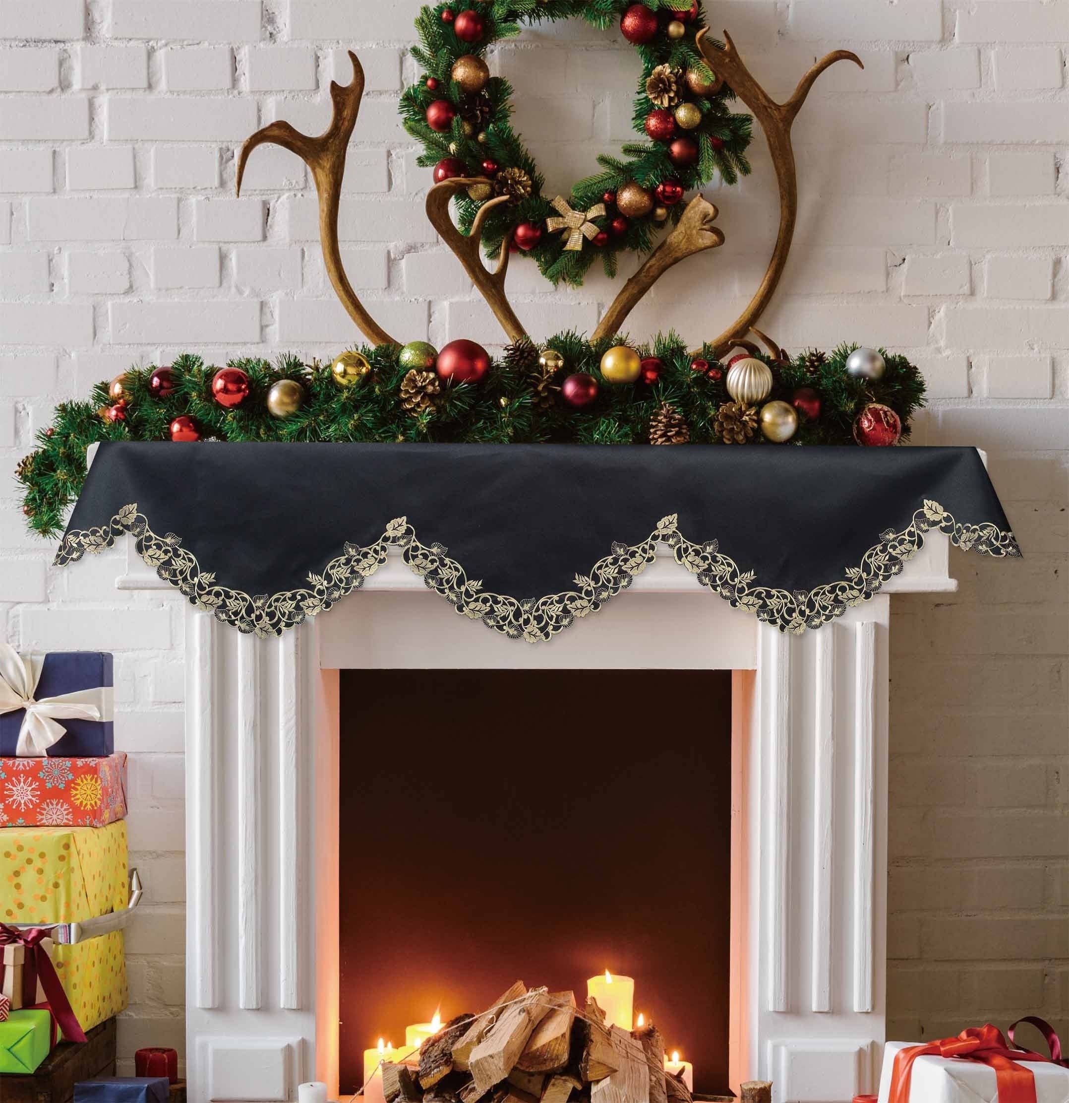 Decozen - Wholesale Tablecloth - Black Gold Table Linen Polyester Fabric8