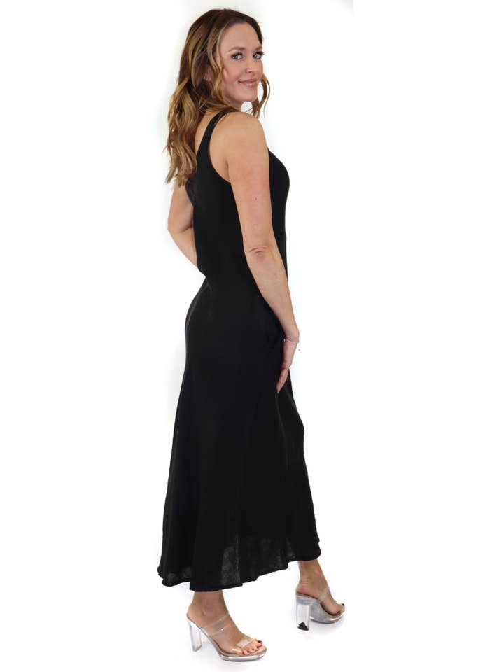 LINEN AND GAUZE - Wholesale Dress – Women's - Biased Cut For excellent fit Pure linen summer maxi dress1