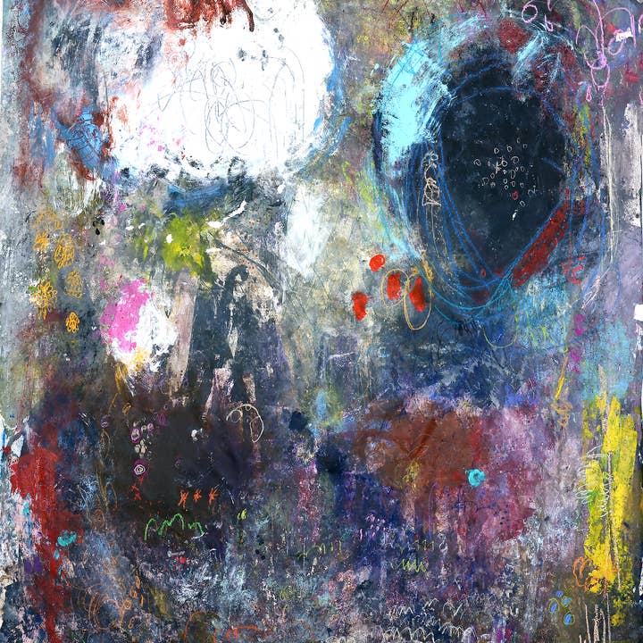 #061701 <br>Stampa su Tela di Arte Astratta<br> Titolo: Sono Venuto per Vincere per la vendita all'ingrosso da parte di Michel Keck LLC