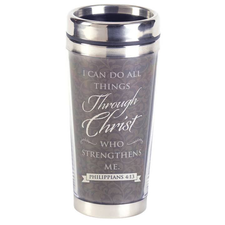 I CAN DO ALL THINGS PHIL.4:13 TRAVEL MUG for wholesale by Dicksons