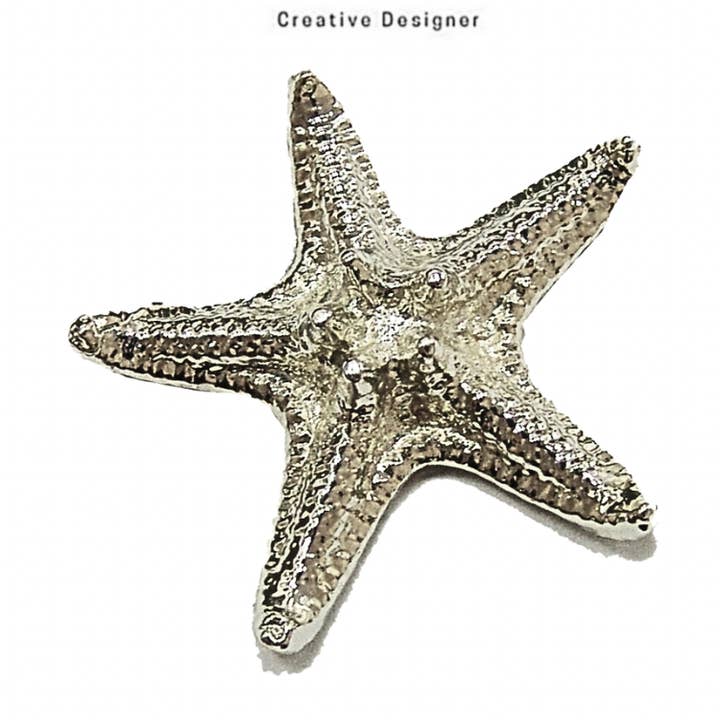 Cod.1920 Armored starfish in silver for wholesale by I Gioielli del Mare di Salvatore Esposito