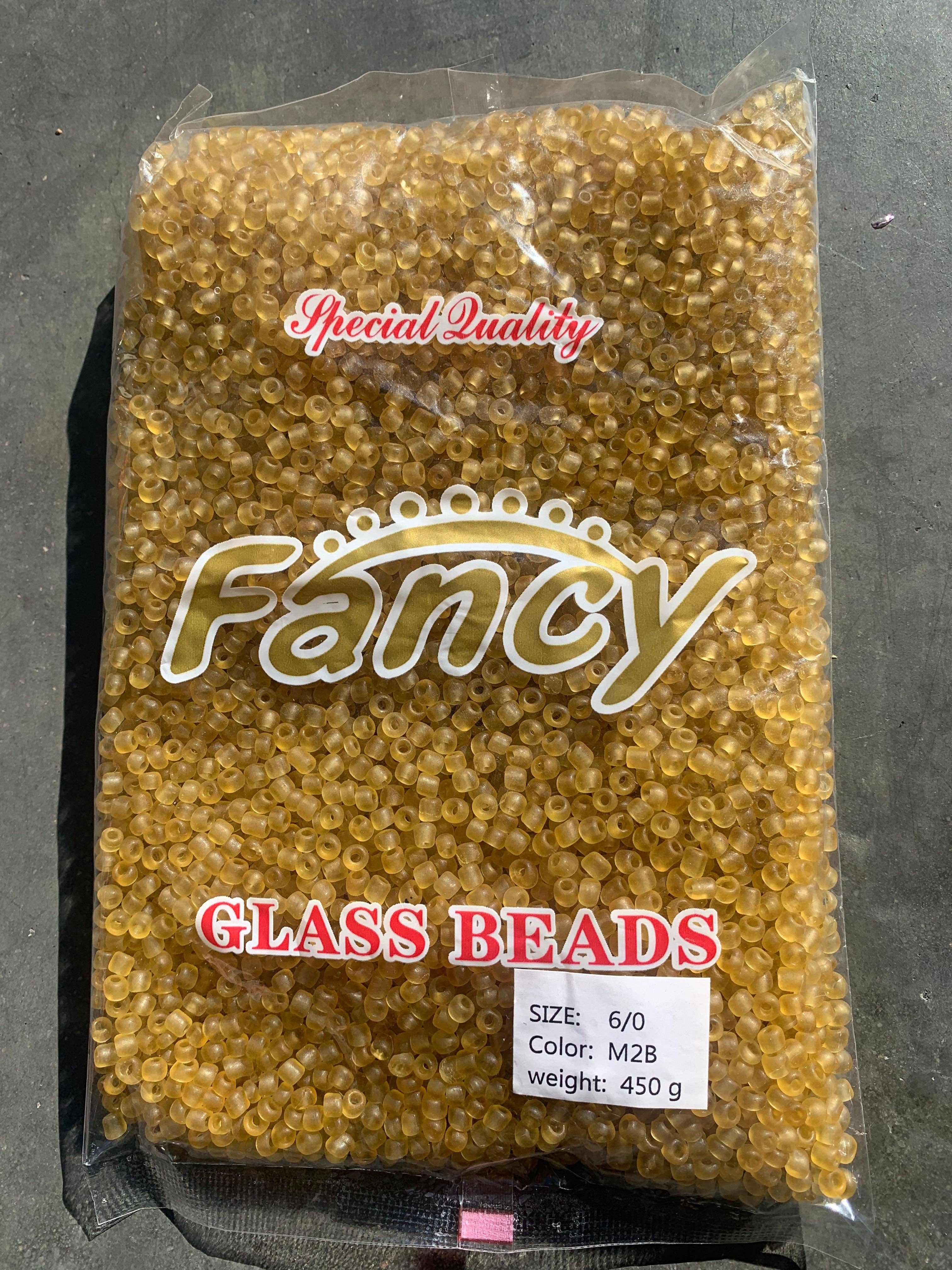 MaddieMayShop - Venta al por mayor Cuentas - Perlas de semillas 6/0, perlas de semillas a granel, perlas de vidrio esmerilado de 450 gramos7