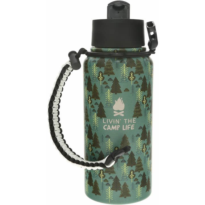 Pavilion - Wholesale Water Bottle - Camp Life - 32 oz Stainless Steel Handled Water Bottle6