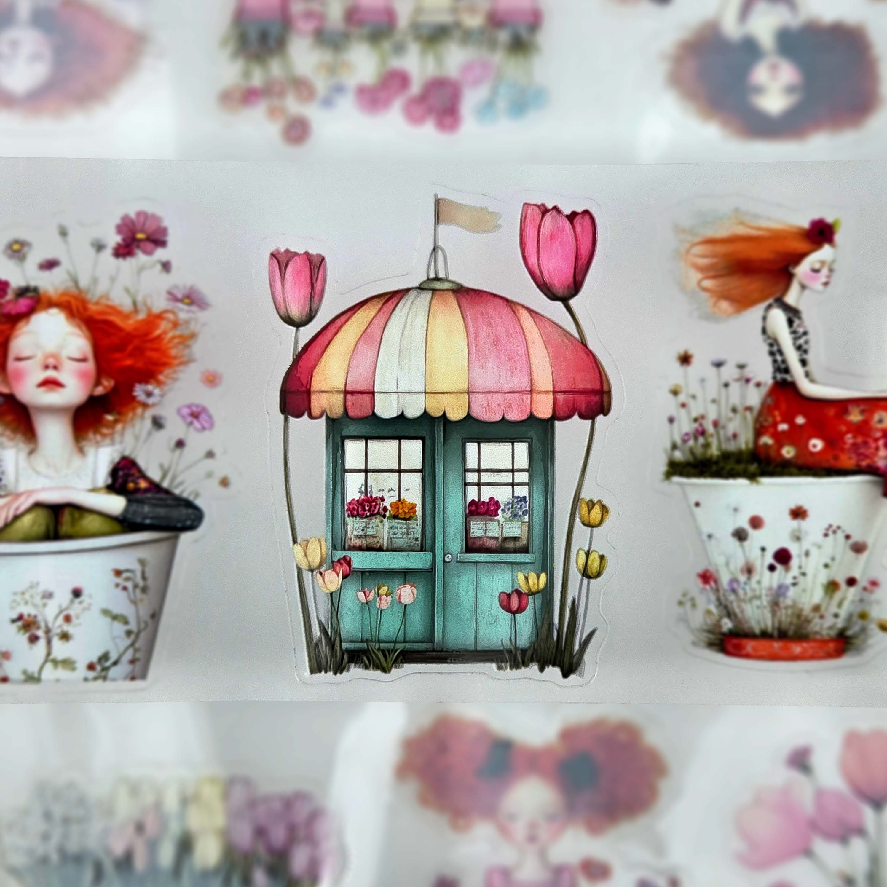 MIC & MIM Premium Paper Shop - Vendita all'ingrosso Nastro washi - MIC | Nastro PET (Lucido 3D e Kiss-cut): Florabelle3