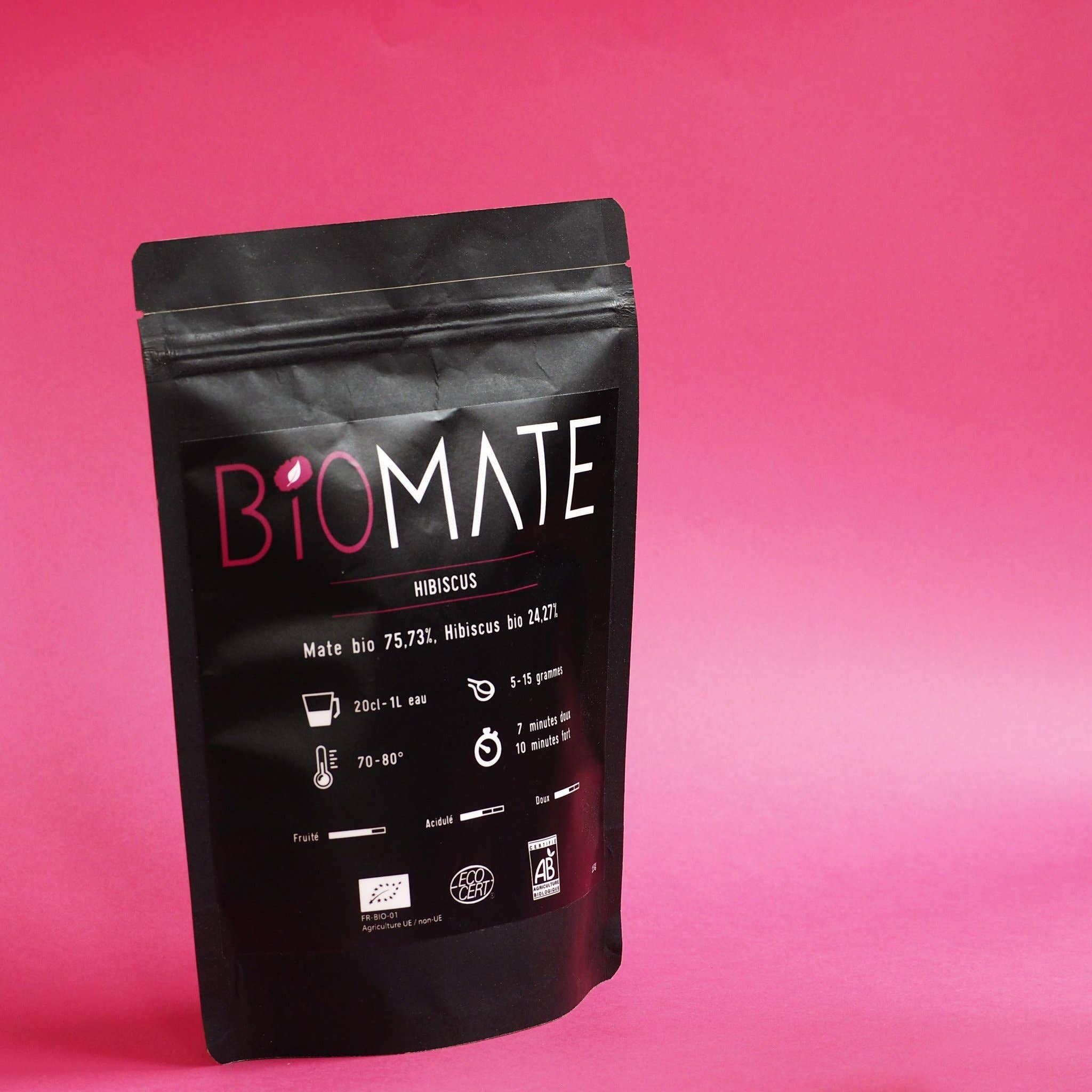 Biomate – Engroshandel Sundheds-/detox-te – Hibiscus - Økologisk Yerba Mate0