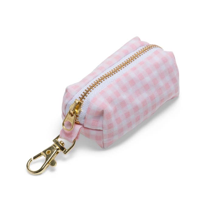 Waste Bag Holder - Pink Gingham for wholesale by The Paws