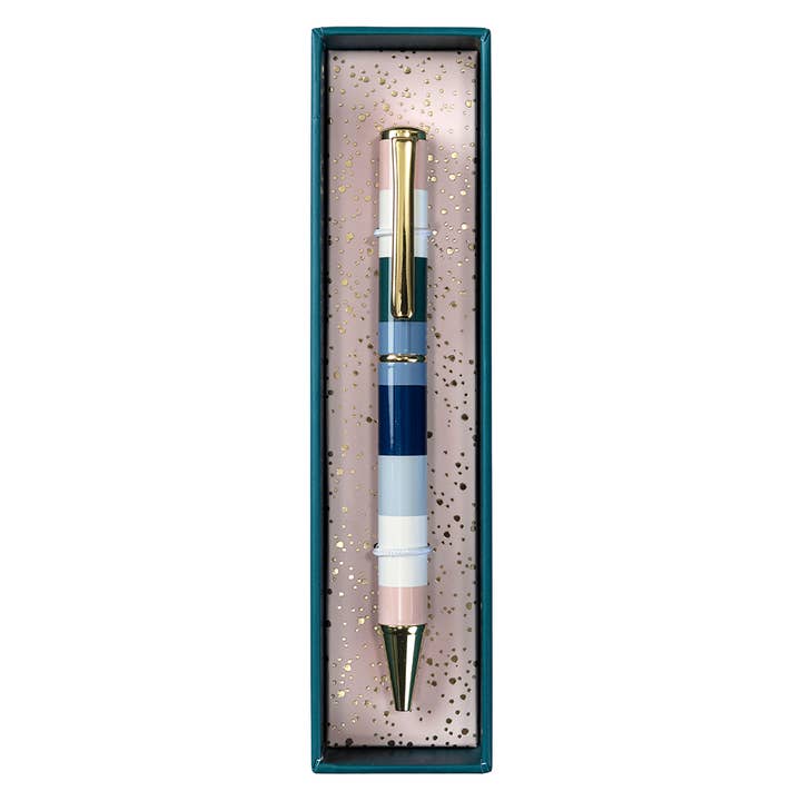 Busy B - Wholesale Pen - Ballpoint Pen - Stripe, Black Ink, Presentation Box, Desktop