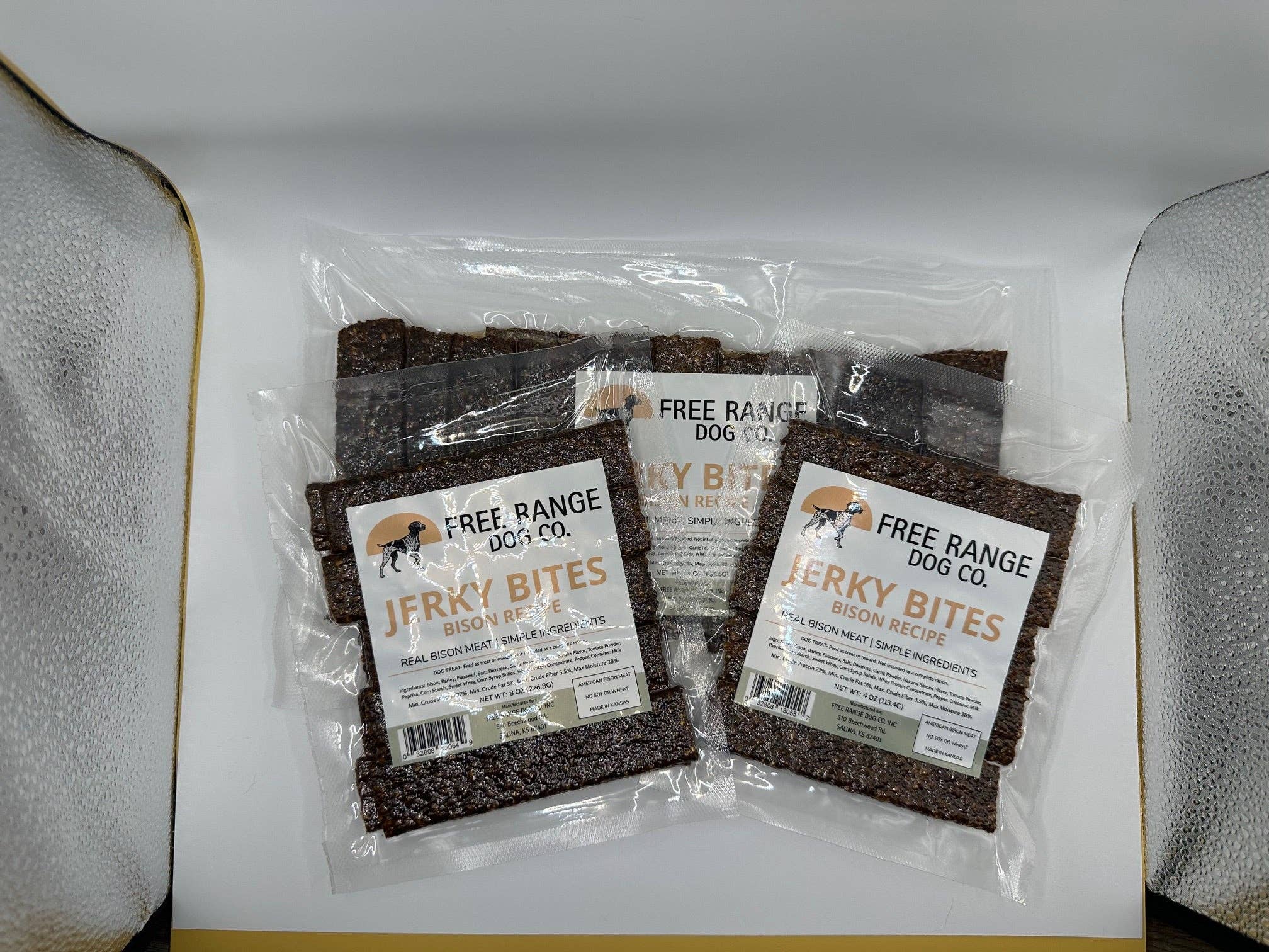 Free Range Dog Co - Wholesale Pet Treats - Dog - Bison Bites - 4 ounce package4