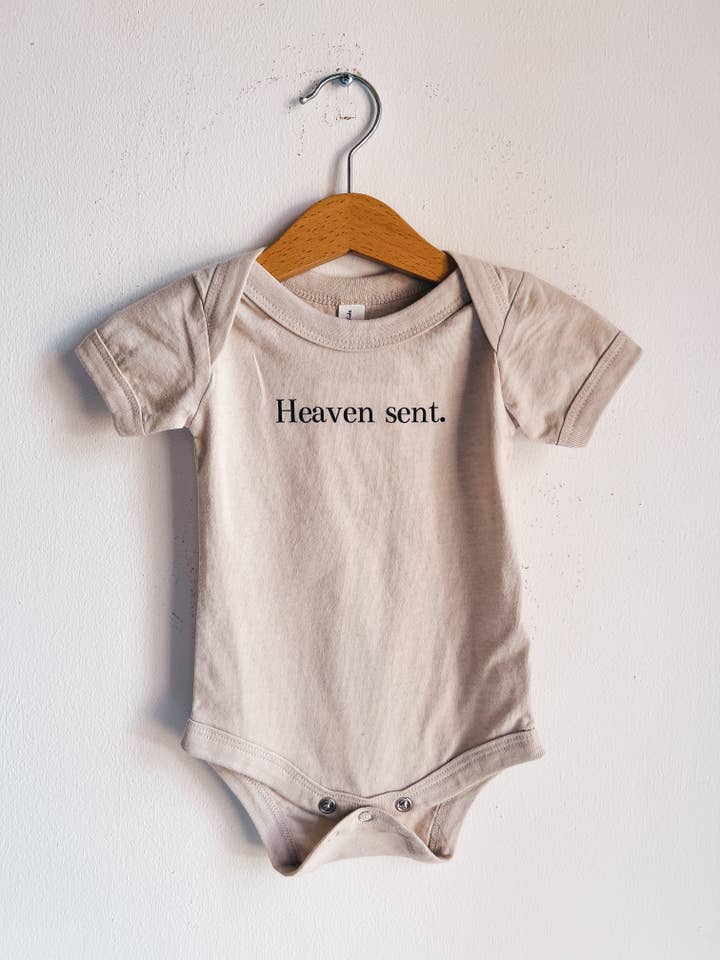 heaven sent onesie for wholesale by J & M Designs a Christian Brand