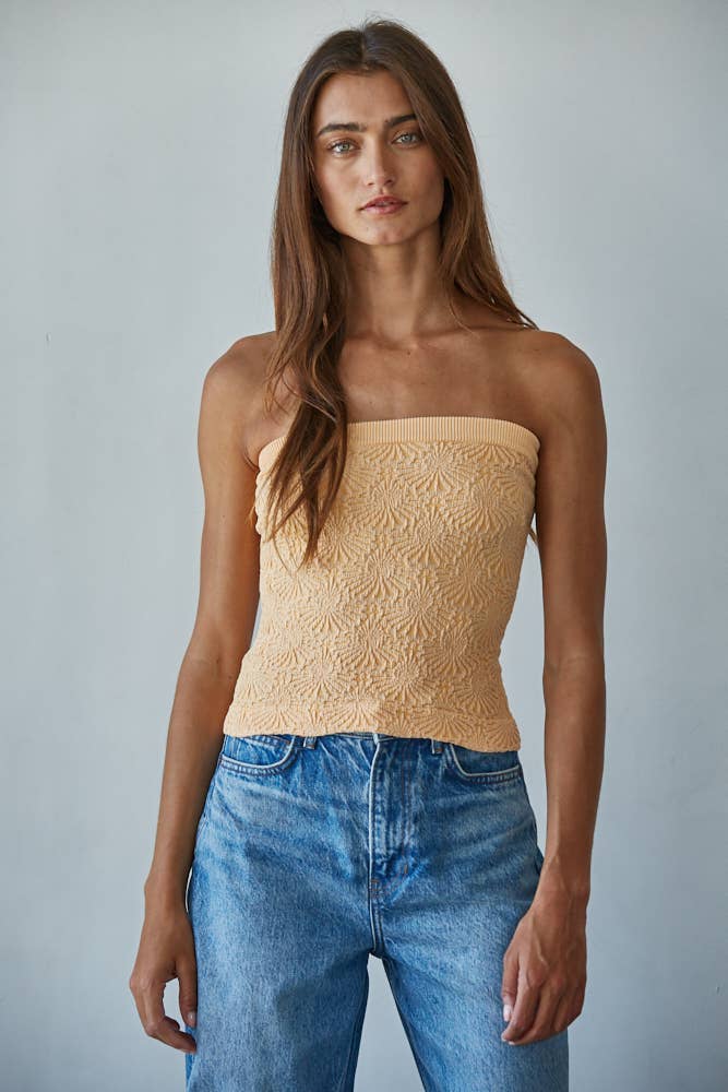 By Together - Vente Bustier – femme - S1241A | Top bandeau sans coutures en jacquard tricoté modal, nylon et spandex9