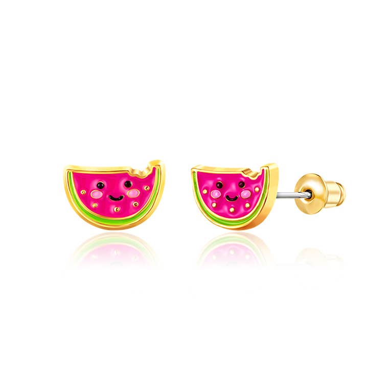 Girl Nation | Kids Jewelry | Easter Gifts - Wholesale Earrings - Kids - One in a Melon | Cutie Studs | Hypoallergenic Earrings1