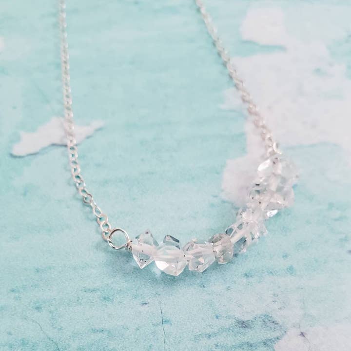 Salt and Sparkle - Wholesale Pendant/Charm Necklace - Herkimer Diamond Crystal Bar Necklace4