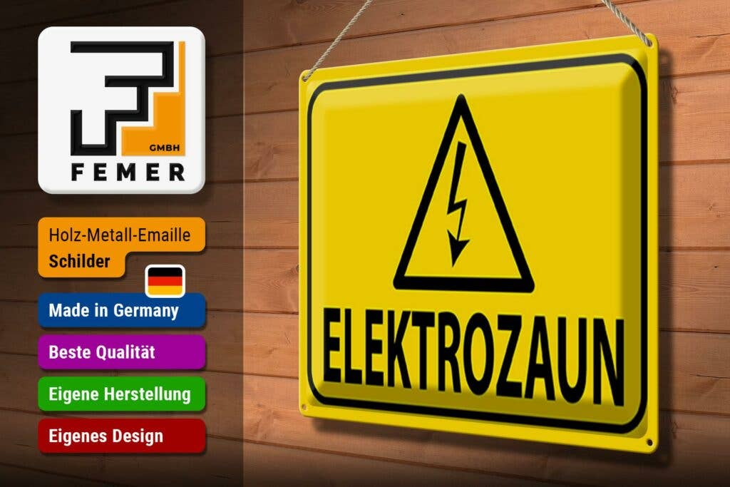 Femer - Wholesale Sign - Tin sign note 40x30cm electric fence warning sign caution decorative sign tin sign2