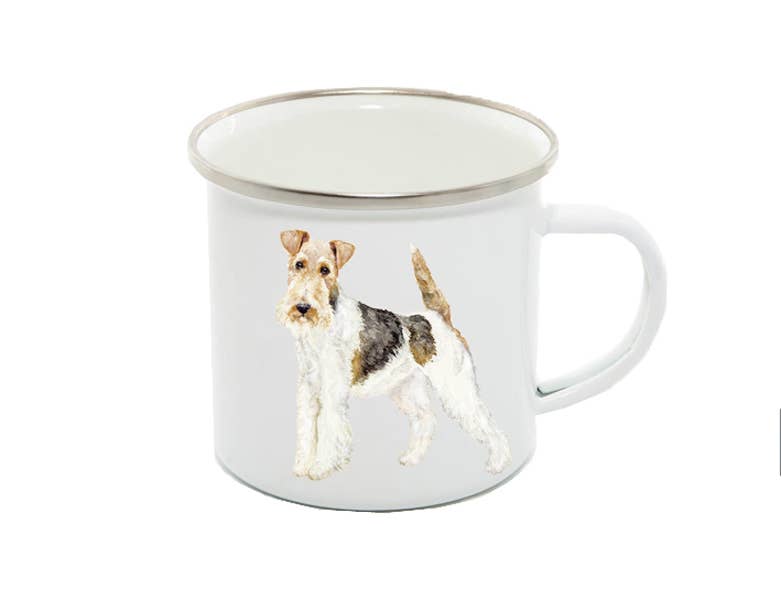 Field and Fur Gifts – wholesale Coffee mug – Enamel Mug, Fox Terrier, Eddie