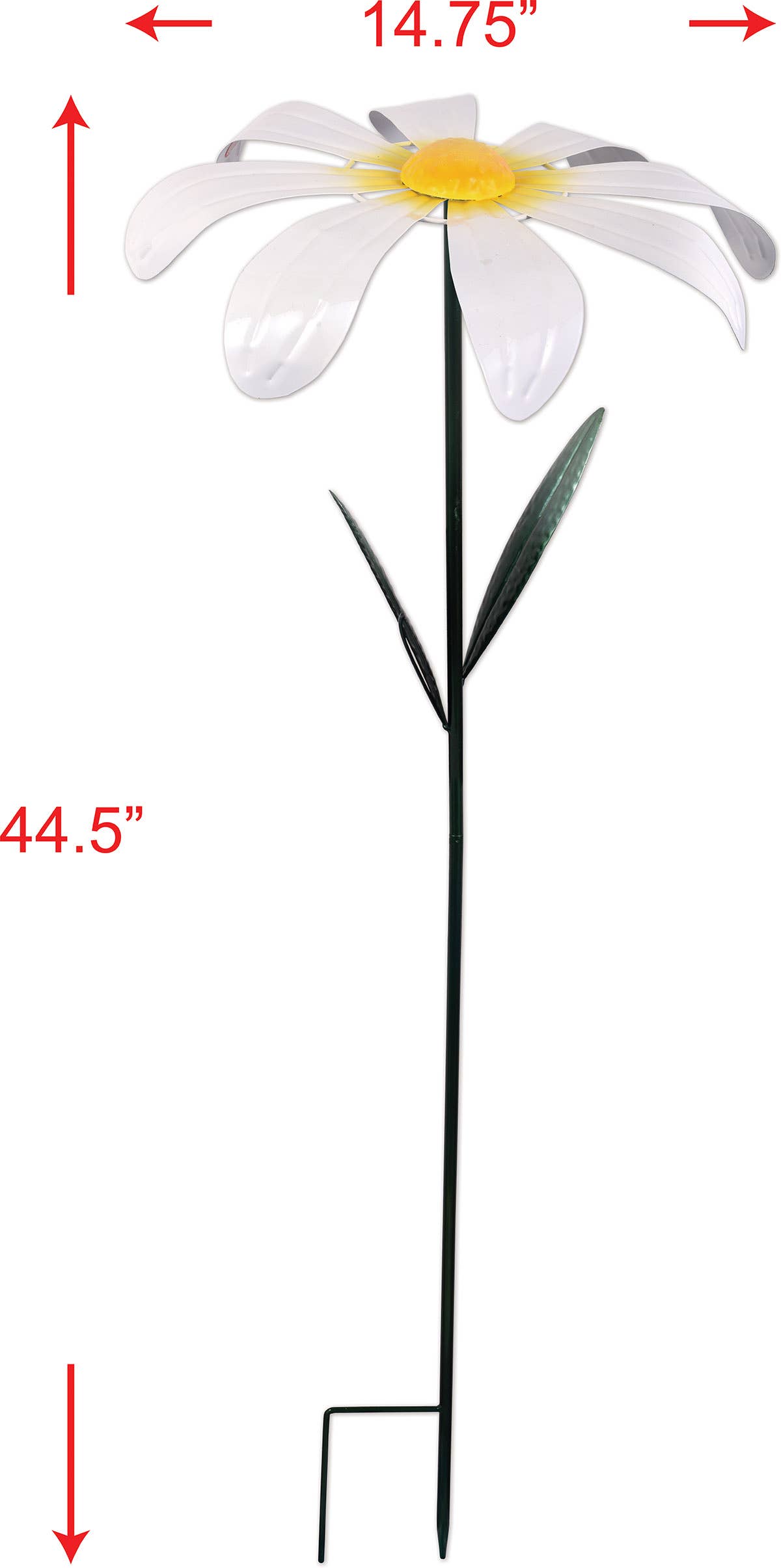 Sunset Vista Designs – wholesale Wind spinner – Medium White Daisy Spinner1