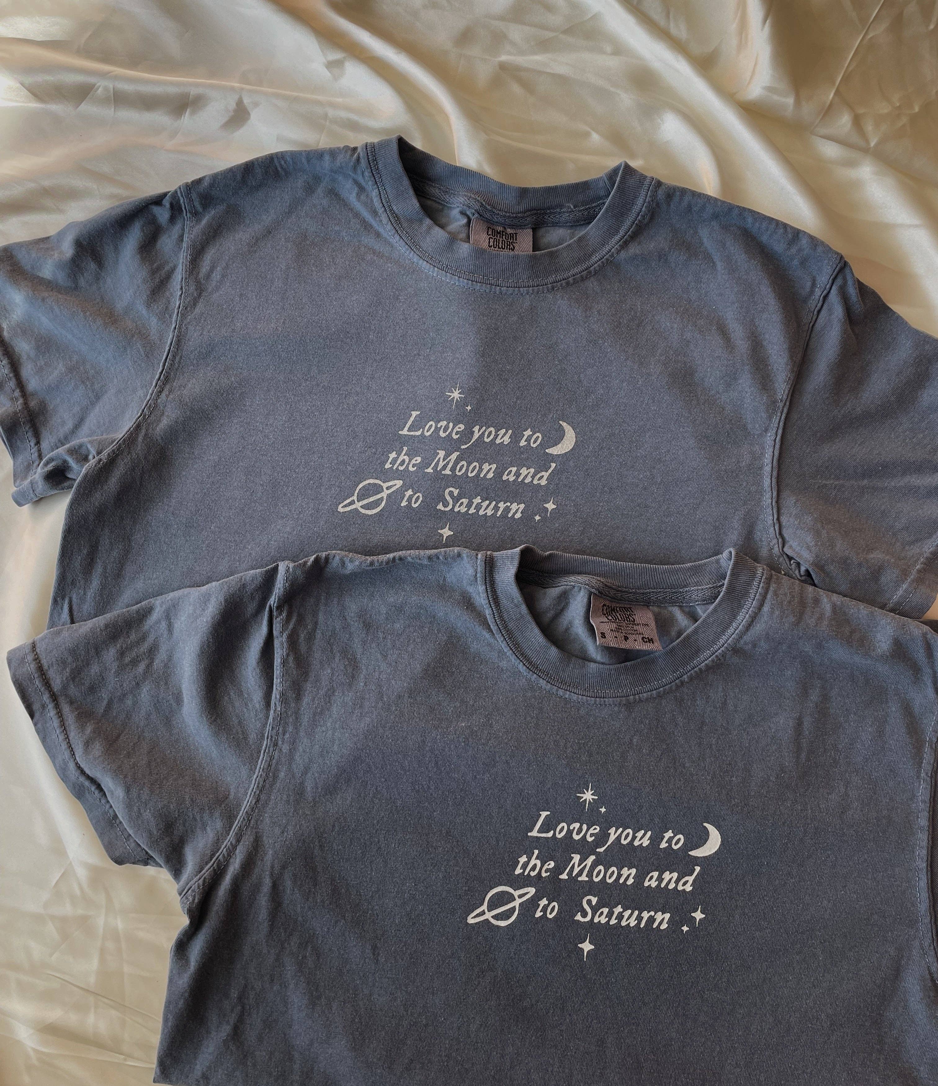 Molly Louise Shop – wholesale Screen printed t-shirt – Women′s – Love You to the Moon and to Saturn T-Shirt6