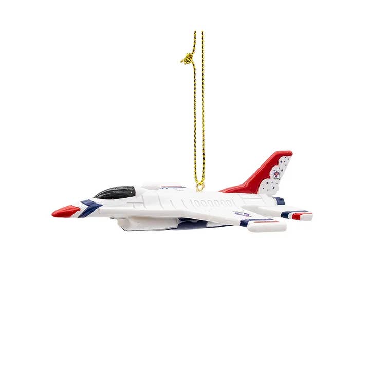 4.25" Resin Air Force Thunderbird Ornament for wholesale by Kurt S. Adler, Inc.