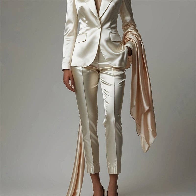 ANTI GOLD Solid Color Suit Pants Set for wholesale on Faire1