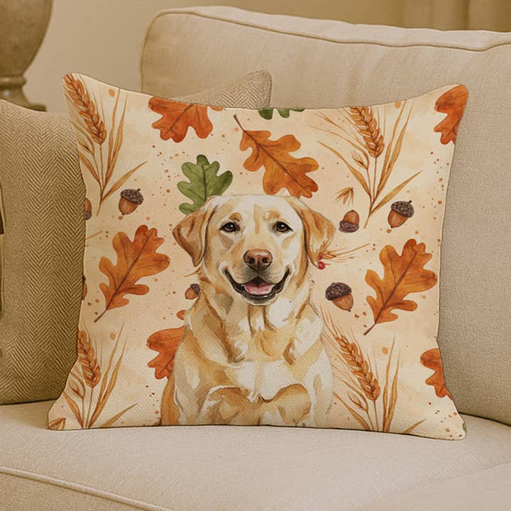 Cuscino Autunnale Labrador Retriever Giallo Heirloom 14x14 WDK789 per la vendita all'ingrosso da parte di Caroline's Treasures